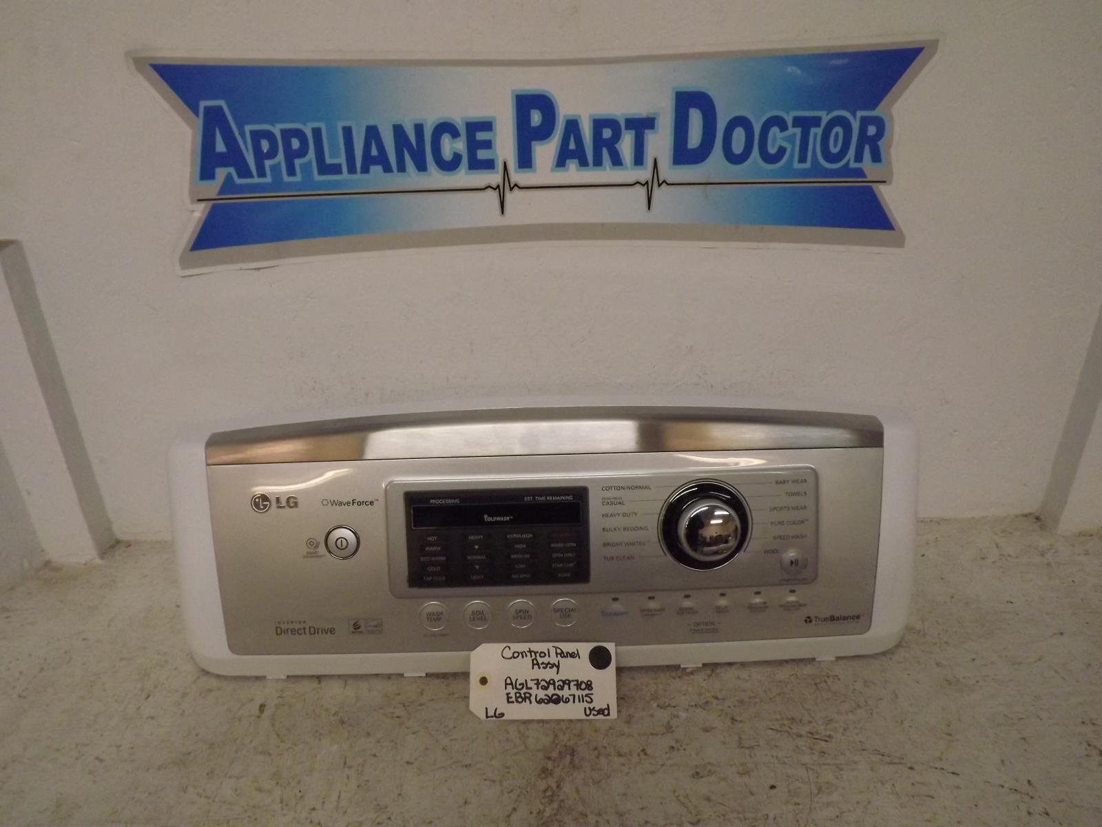 LG Washer AGL72929708 EBR62267115 Control Panel Assy Used LG Washer AGL72929708 EBR62267115 Control Panel Assy Used